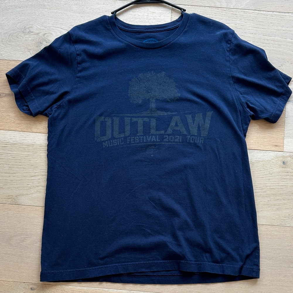 Navy Blue Outlaw Music Festival 2021 Tour Men's T-Shirt